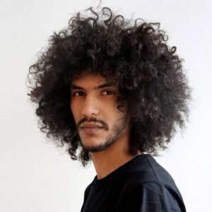 Voluminous Afro Kinky Curly Men Wig