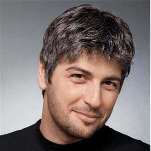 Salt and Pepper Textured Men Wig