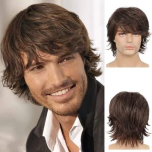 Shaggy Layered Medium Length Men Wig