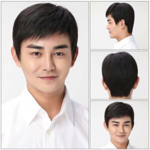 Clean Cut Neat Fringe Men Toupee